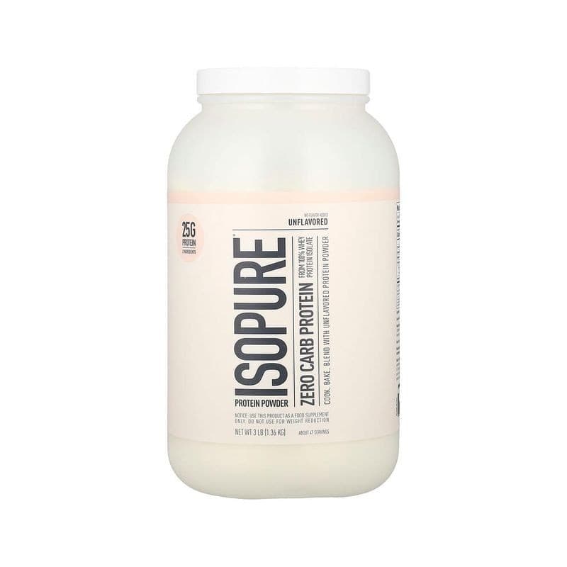 Isopure Zero Carb Protein Powder 3 lb (1.36 kg) - Isopure 1360g whey protein