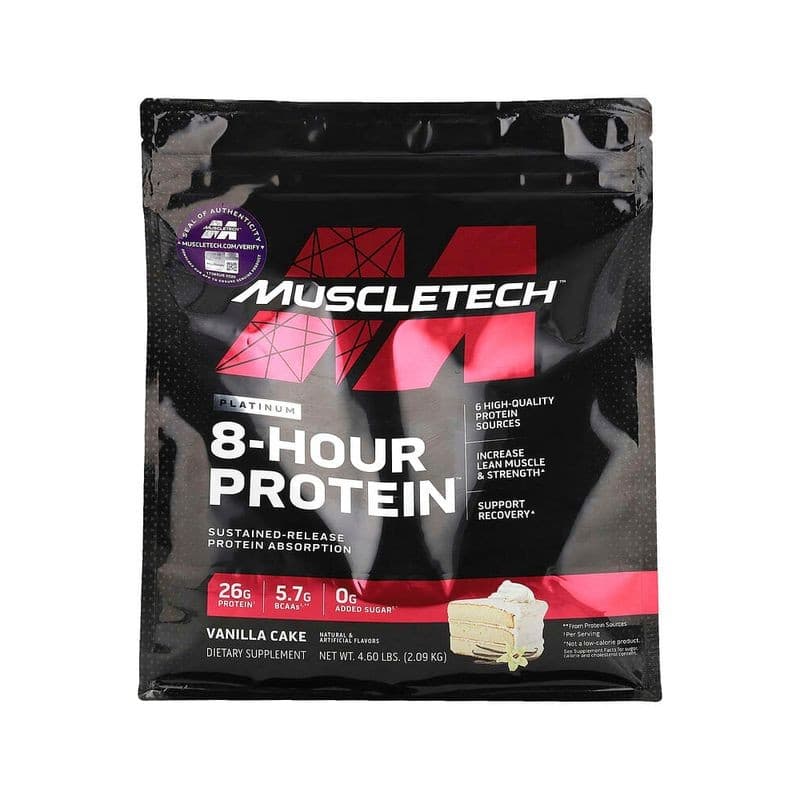 MuscleTech Platinum 8-Hour Protein 4.6 lbs (2.09 kg) - MuscleTech 2090g whey protein